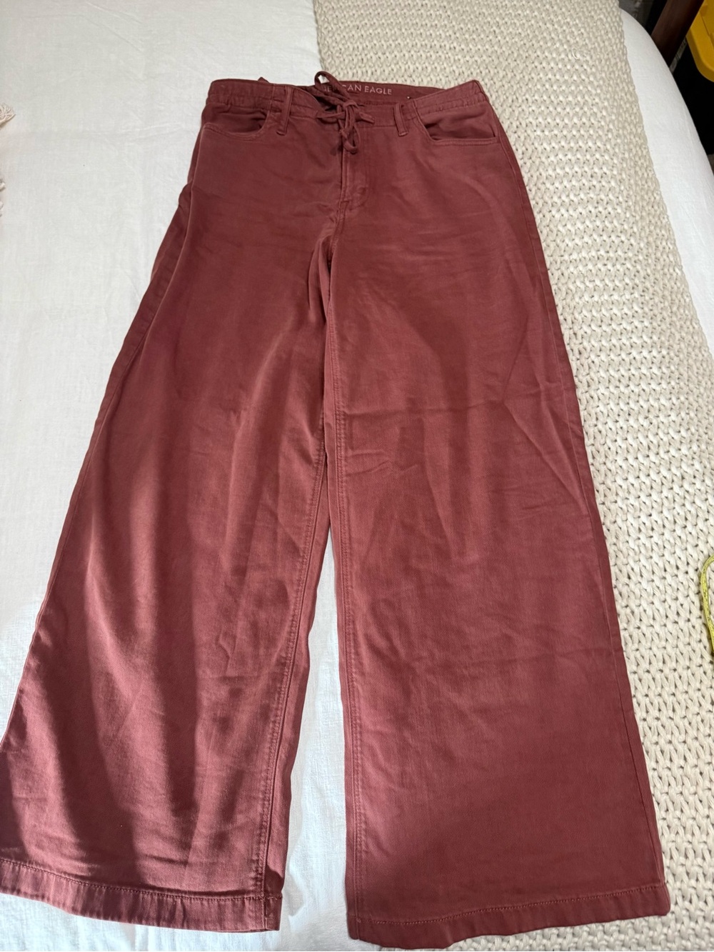 American Eagle Outfitters Rust Wide-Leg Pants